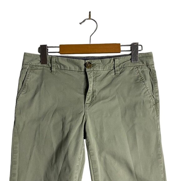 Tommy Hilfiger Women's Green Khaki Ankle Pants - Picture 2 of 8